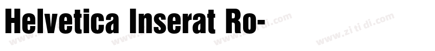 Helvetica Inserat Ro字体转换